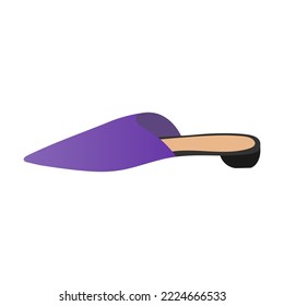 closed toe low cut slap. Cartoon vector illustration. Elegant and casual shoes, seasonal summer sandals, autumn boots, sneakers. Shoe collection