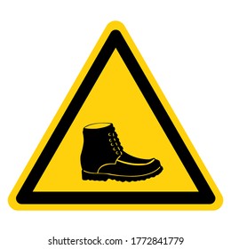 Closed Toe Shoes Required Symbol Sign, Vector Illustration, Isolate On White Background Label .EPS10 