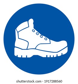 Closed Toe Shoes Required Symbol Sign, Vector Illustration, Isolate On White Background Label .EPS10 