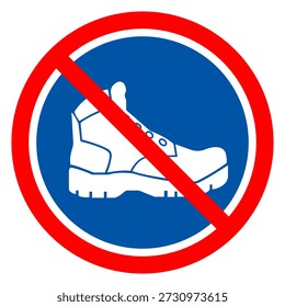 Fechado Toe Shoes Sinal de Símbolo Obrigatório, Ilustração Vetorial, Isolar No Fundo Branco Label .EPS10 
