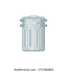 Geschlossener Müll kann flach illustriert werden. Mülleimer-Symbol, Vektorillustration-Illustration einzeln auf weißem Hintergrund