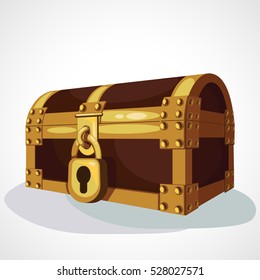 Closed Treasure Chest Stock Vector (Royalty Free) 528027571 | Shutterstock