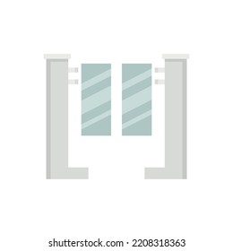 Closed turnstile icon. Flat illustration of Closed turnstile vector icon isolated on white background