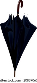 closed umbrella of black color -