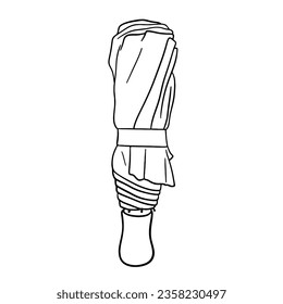 Geschlossene Schirmdecke Skizze. Vektorgrafik