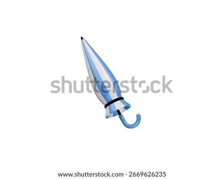  closed umbrella icon 3d illustration render