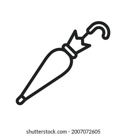 Closed Umbrella icon vector image. Can also be used for Seasonal. Suitable for mobile apps, web apps and print media.
