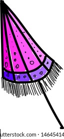 Paraguas cerrados, ilustración, vector sobre fondo blanco.