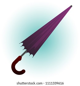 Closed umbrella vector illustration