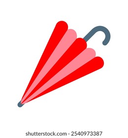 Closed umbrella vector illustration. Simple closed umbrella icon emoji design.