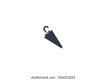Vector de paraguas cerrado Emoticon aislado