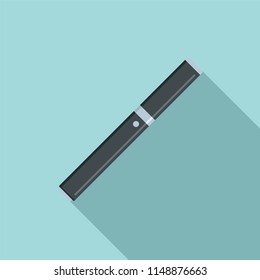 Closed Vape Pen Icon. Flat Illustration Of Closed Vape Pen Vector Icon For Web Design