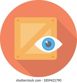 closed vector flat colour icon