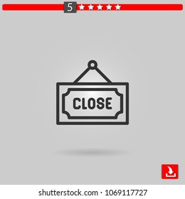 closed vector icon