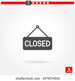 closed vector icon