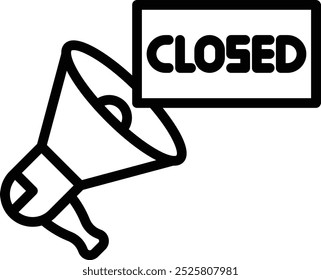 Closed vector icon Can be used for Digital Marketing