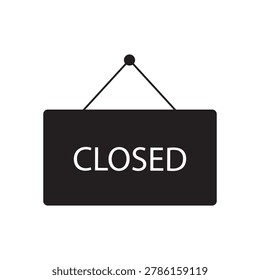Closed vector icon. Closed flat sign design. Closed symbol pictogram. Illustration of nameplate vector icon
