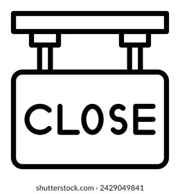 Closed Vector Line Icon Design