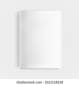 Closed vertical magazine, brochure or notebook template. Illustration isolated on background. Graphic concept for your design