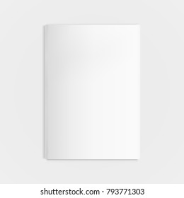 Closed vertical magazine, brochure or notebook template. Illustration isolated on background. Graphic concept for your design