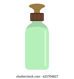 Closed vial icon flat isolated on white background vector illustration