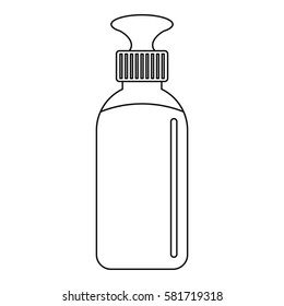 Closed vial icon. Outline illustration of closed vial vector icon for web