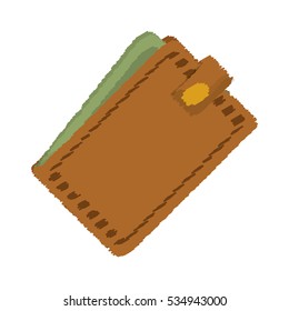 closed wallet icon image vector illustration design 