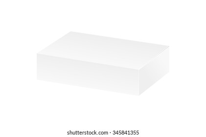 closed white blank box on white background, isolated