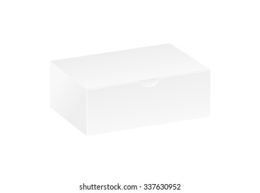 closed white paper bow on white background