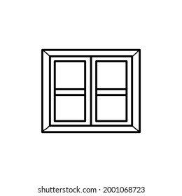 Closed Window Cartoon Vector Illustration Black Stock Vector (Royalty ...