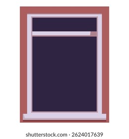 Closed window with a dark shade pulled down, preventing any light from entering