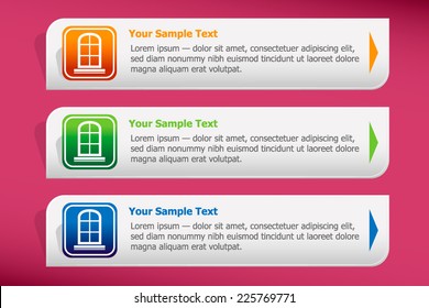 Closed window and design template vector. Graphic or website.