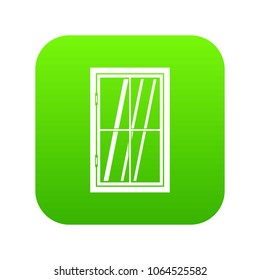 Closed window icon digital green for any design isolated on white vector illustration