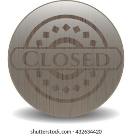 Closed wood icon or emblem