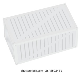 Closed wooden box. vector illustration
