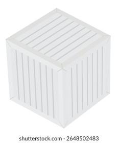 Closed wooden box. vector illustration