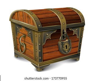 Closed wooden chest
