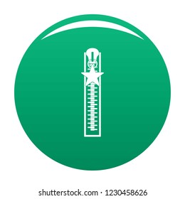 Closed zip icon. Simple illustration of closed zip vector icon for any design green