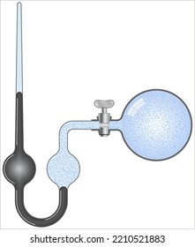 Close-End Liquid Column Manometer, (vintage)