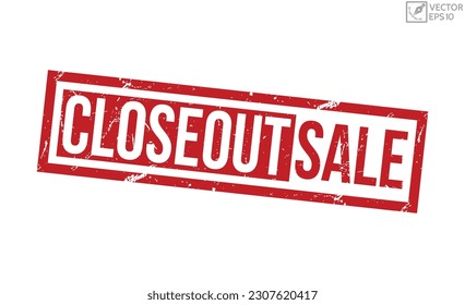 Closeout sale grunge rubber stamp on white background. Closeout sale Rubber Stamp.