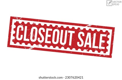 Closeout sale grunge rubber stamp on white background. Closeout sale Rubber Stamp.