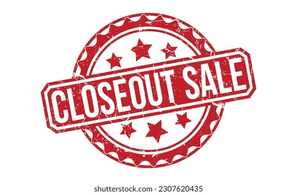 Closeout sale grunge rubber stamp on white background. Closeout sale Rubber Stamp.