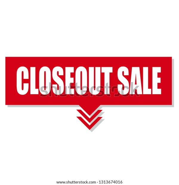 Closeout Sale Signlabel Closeout Sale Speech Stock Vector (Royalty Free