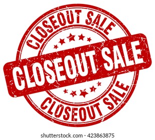 Closeout Sale. Stamp