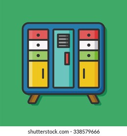 closet cabinet flat icon