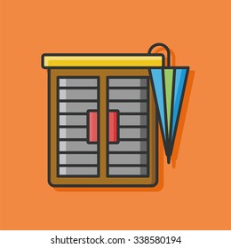 closet cabinet flat icon