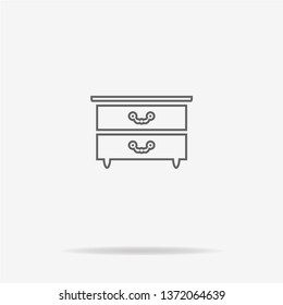 Closet cabinet icon. Vector concept illustration for design.