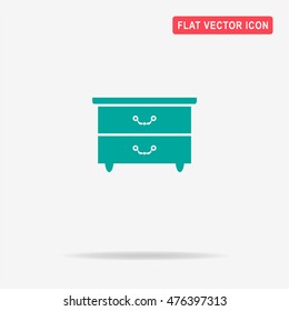 Closet cabinet icon. Vector concept illustration for design.