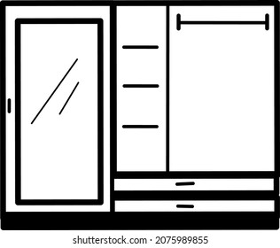 es un armario con un diseño estético plano. uso perfecto para la web, el diseño, la estrella, etc. Entonces, descarguemos esto.