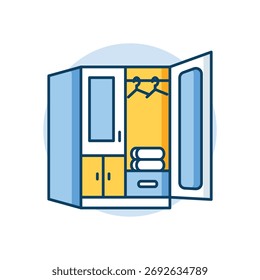 Closet icon clean and modern vector illustration